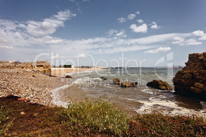 Small beach on the banks of the river Tejo.