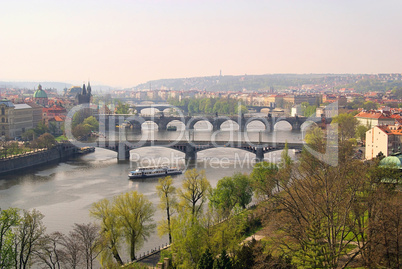 Prag Brücken von oben - Prague bridges aerial view 14