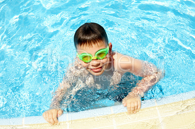 Boy in pool