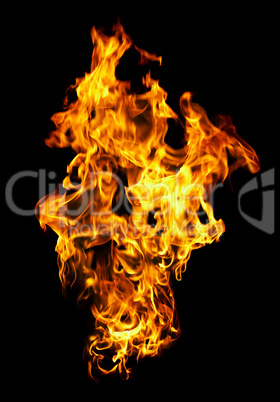 Fire photo on a black background