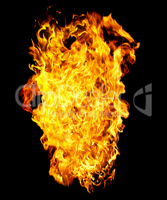 Fire photo on a black background