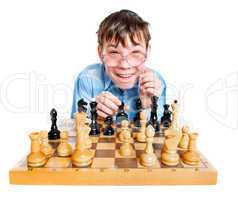 Nerd play chess