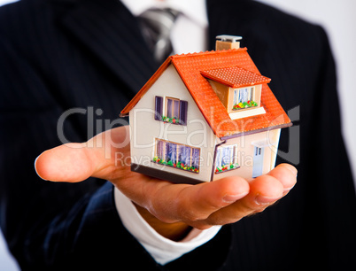house in a hand
