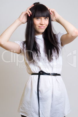 Beautiful girl in white