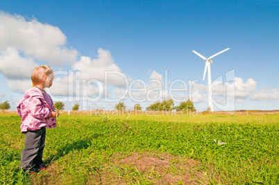 Windmill in nature