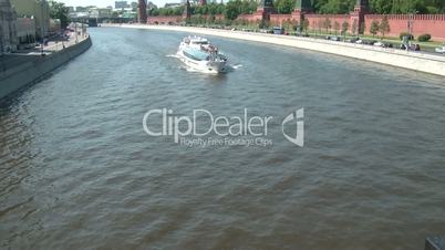 The Boat Moves Along The Moscow River 2