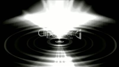 flare white heaven rays light and tech round energy field in space,water ripple in lake surface,internet laser and CD background.