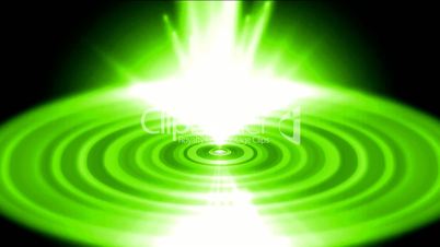 flare green heaven light and tech round energy field in cosmos,water ripple in lake surface,internet laser and CD background.