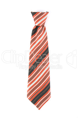 Red Necktie on White