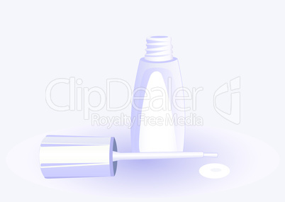 Small bottle of white nail polish