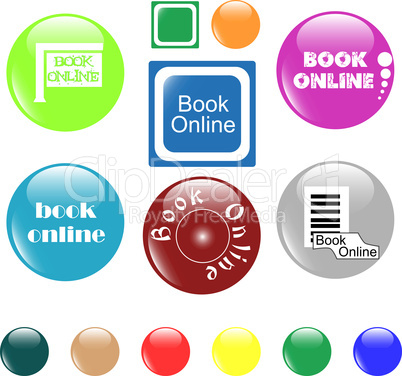 button book online colored icon