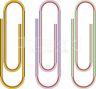 Striped paperclips.