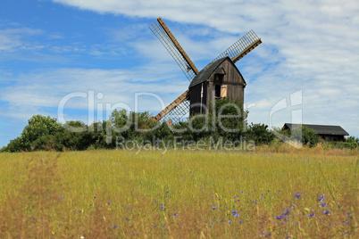 Alte Bockwindmühle. Old post mill.