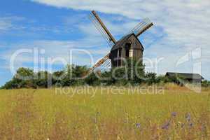 Alte Bockwindmühle. Old post mill.