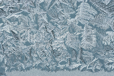 Hoarfrost on glass