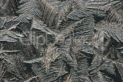 Hoarfrost on glass