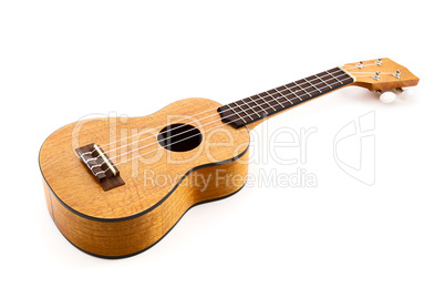 Ukulele auf weißem Hintergrund