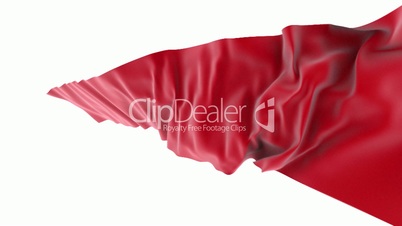A silk scarf waving on the wind. Alpha channel is included.
