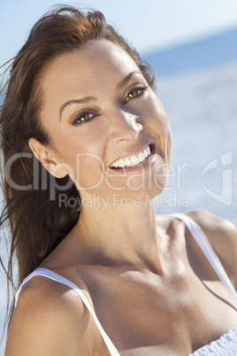 Beautiful Young Woman In Her Thirties at The Beach