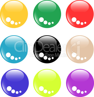 Collection of round glossy internet buttons