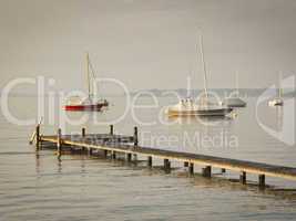 boats early morning mood