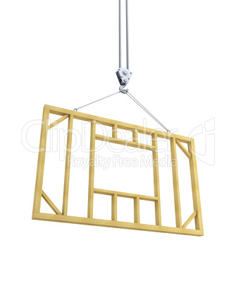 hook holding wooden frame