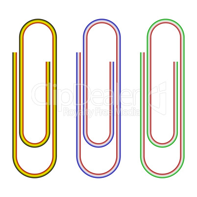 Striped paperclips.