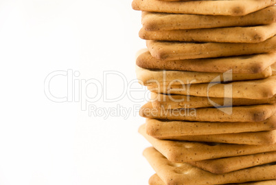 mountain of cookies is isolated on a white