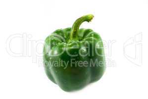 green bell pepper isolated on white