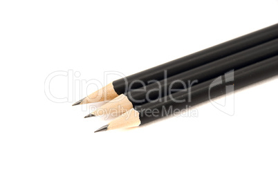 black pencil isolated on white