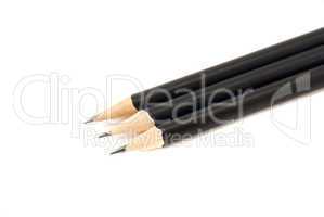 black pencil isolated on white