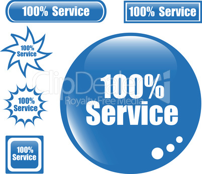 SERVICE 100% Web Button set of different form icon