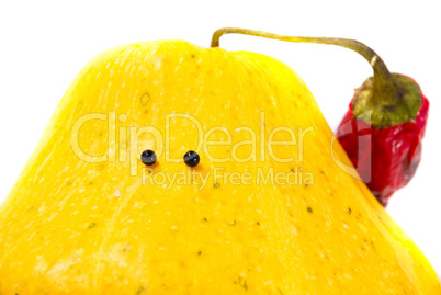 Toy squash with eyes