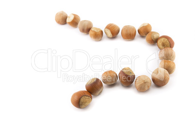 hazelnuts isolated on white