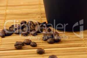 cup and coffee beans