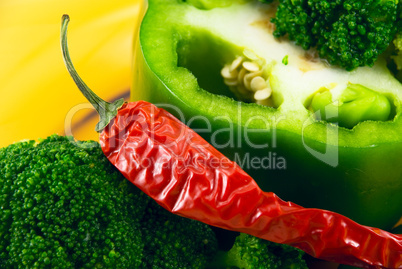 pepper and broccoli