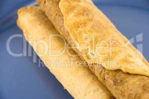 wafer rolls on a plate