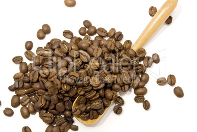 coffee beans isolated on white