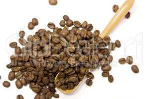 coffee beans isolated on white