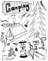 camping doodles