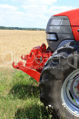 in front of a tractor