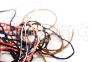 colored thread isolated on white