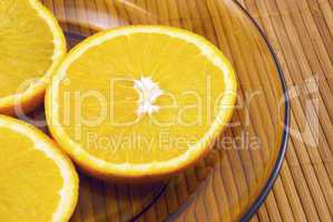 oranges on a plate