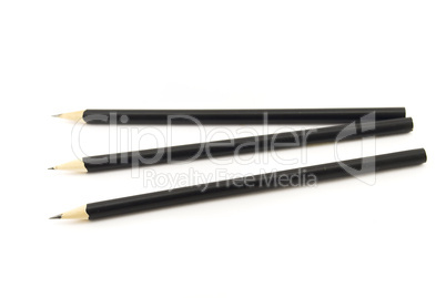 black pencil isolated on white