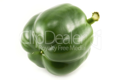 green peppers isolated on white