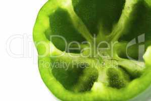 green peppers isolated on white