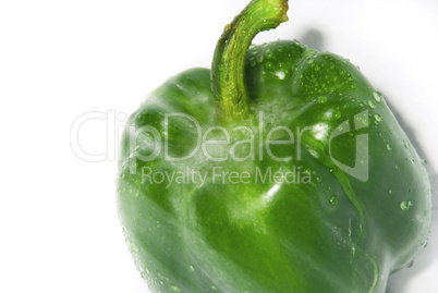 green peppers isolated on white