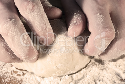 hands shrinkable dough