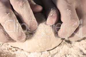 hands shrinkable dough