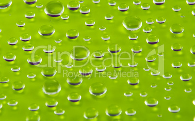 drops of water on a colorful background